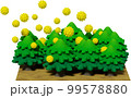 杉林から飛散する花粉 99578880
