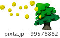 杉から勢いよく飛散する花粉 99578882