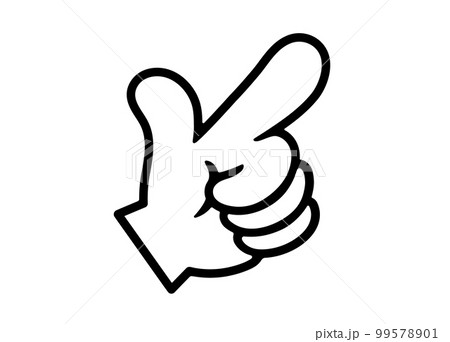 チェック ポイント アイコン 指さし 手 ハンドサイン ベクターイラスト 99578901