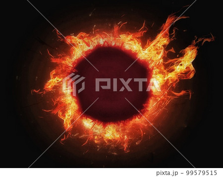 爆発する火炎の抽象的な背景 99579515