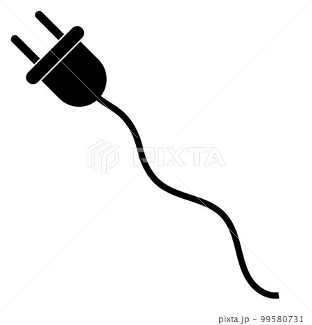 Plug electric power, consumption symbol energy, wire ac retail cable Plug electric power, consumption symbol energy, wire ac retail cable 99580731