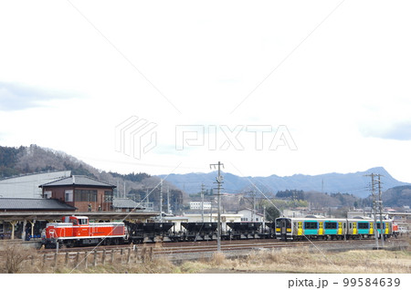 水郡線 常陸大子駅 DE10工事列車 水郡線 常陸大子駅 DE10工事列車 99584639