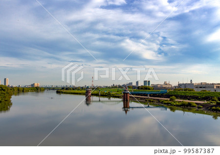 江戸川　新葛飾橋　周辺の風景 99587387