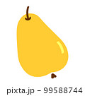 Pear vector icon on white background, flat, cartoon style. For web design and print. 99588744