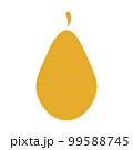 Pear vector icon on white background, flat, cartoon style. For web design and print. 99588745
