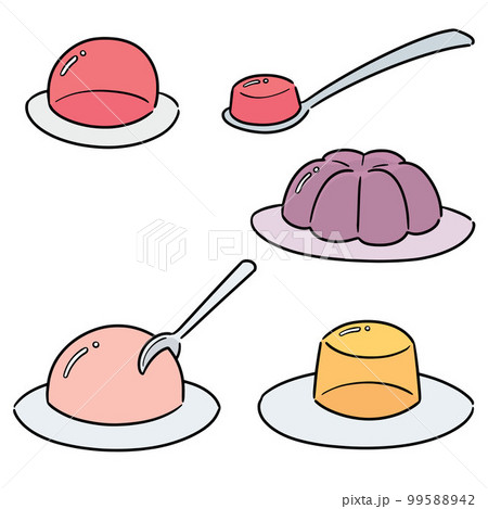 vector set of jelly 99588942