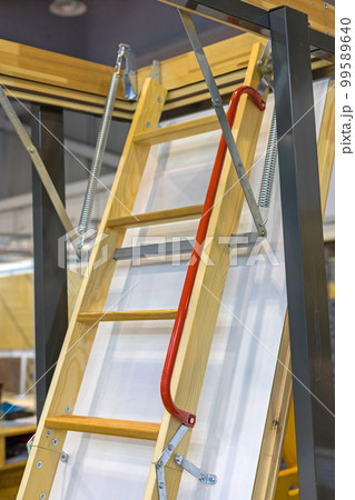 Attic Ladder Open Attic Ladder Open 99589640