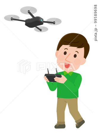 ドローンを操作する男性1 イラスト ドローンを操作する男性1 イラスト 99589698