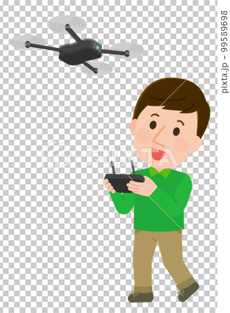 ドローンを操作する男性1 イラスト ドローンを操作する男性1 イラスト 99589698