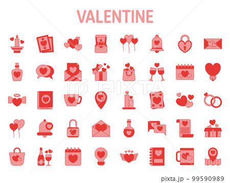 Collection of design elements for Valentine day Collection of design elements for Valentine day 99590989