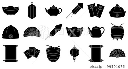 Set of Chinese New Year in flat style Set of Chinese New Year in flat style 99591076