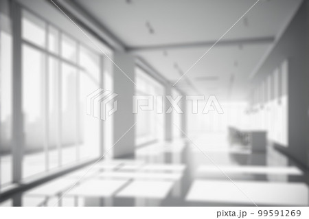 Blur background of empty modern office background . Workspace interior design white color . Blur background of empty modern office background . Workspace interior design white color . 99591269