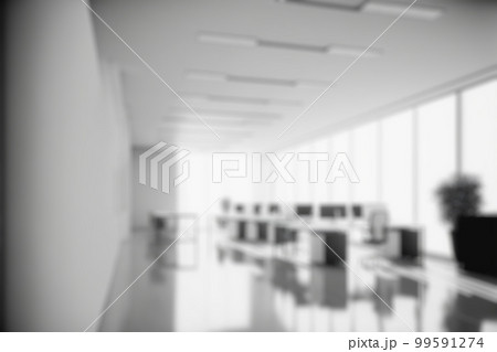 Blur background of empty modern office background . Workspace interior design white color . Blur background of empty modern office background . Workspace interior design white color . 99591274