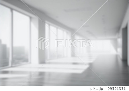 Blur background of empty modern office background . Workspace interior design white color . Blur background of empty modern office background . Workspace interior design white color . 99591331