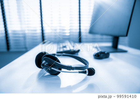 Essential equipment concept for competent online operators. 99591410