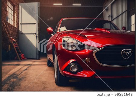 Luxury car park in indoor garage in close up view 99591648