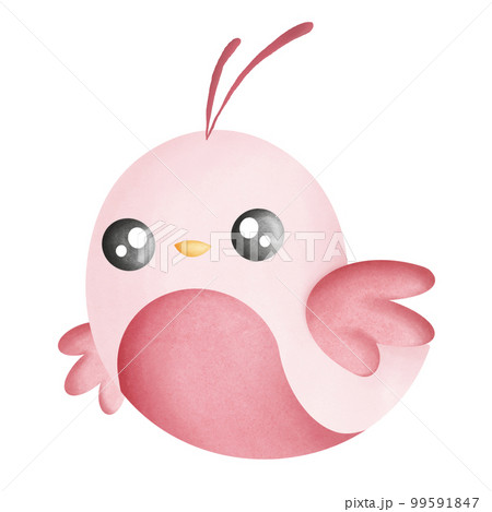 Pink Pastel Love Bird Cute Romantic Watercolor Clipart. Paris In Love collection with lovely pink little bird for romantic design element, love art, wedding watercolor illustration. Pink Pastel Love Bird Cute Romantic Watercolor Clipart. Paris In Love collection with lovely pink little bird for romantic design element, love art, wedding watercolor illustration. 99591847