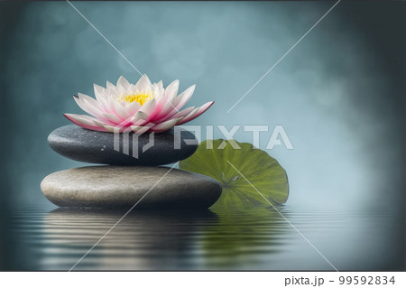 AI Generative image, spa accessory composition set in spa hotel wellness center 99592834