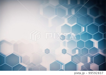 Hexagon blue abstract background with hexagonal geometric elements 99592837
