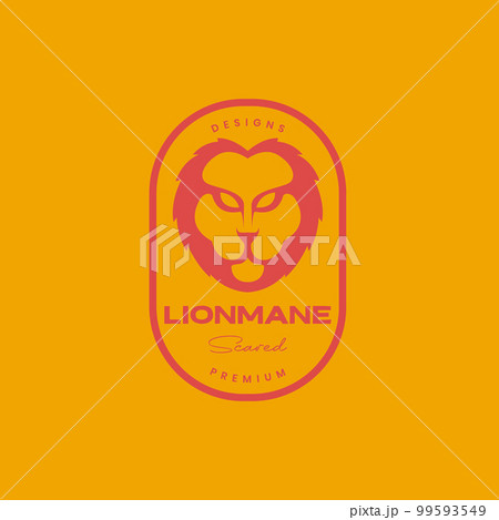 lion head short mane beast animal badge vintage logo design vector icon illustration template lion head short mane beast animal badge vintage logo design vector icon illustration template 99593549