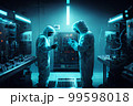 Scientists in the lab working on cpu chip and technologies 99598018