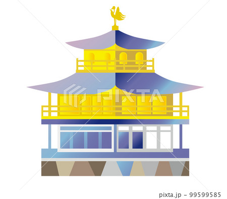 金閣寺　日本の観光名所・京都の中でも特に人気のです。正式名称は鹿苑寺で、世界遺産にも登録 。 99599585