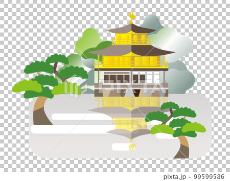 金閣寺　日本の観光名所・京都の中でも特に人気のです。正式名称は鹿苑寺で、世界遺産にも登録 。 99599586