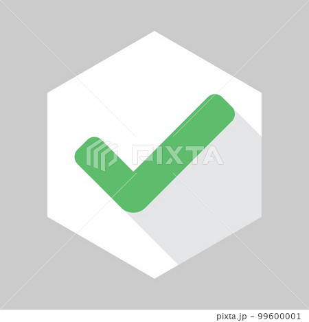 Check marks, Tick marks, Accepted, Approved, Yes, Correct, Ok, Right Choices, Task Completion, Voting. - vector mark symbols in green. Isolated icon. 99600001