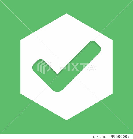 Check marks, Tick marks, Accepted, Approved, Yes, Correct, Ok, Right Choices, Task Completion, Voting. - vector mark symbols in green. Isolated icon. 99600007