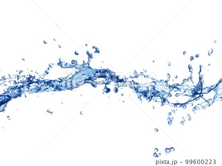 青い波と水しぶきのイラスト 青い波と水しぶきのイラスト 99600223