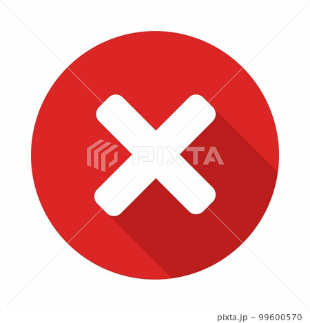 Wrong marks, Cross marks, Rejected, Disapproved, No, False, Not Ok, Wrong Choices, Task Completion, Voting. - vector mark symbols in red. Isolated icon. Wrong marks, Cross marks, Rejected, Disapproved, No, False, Not Ok, Wrong Choices, Task Completion, Voting. - vector mark symbols in red. Isolated icon. 99600570