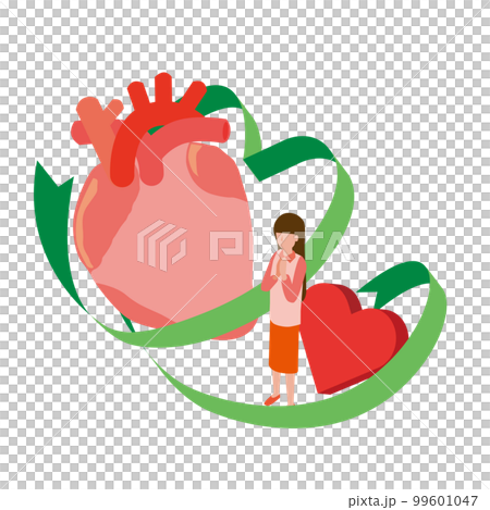 心臟移植和女孩形象插圖 99601047