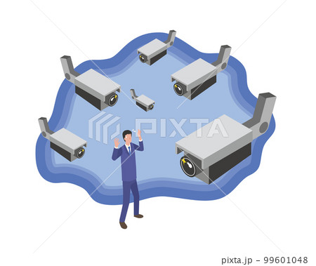 監視社会のイメージイラスト 監視社会のイメージイラスト 99601048