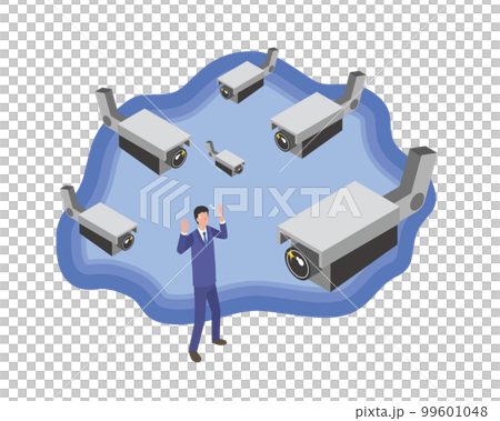監視社会のイメージイラスト 監視社会のイメージイラスト 99601048