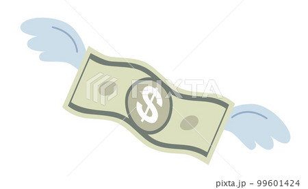 消費されて空へ飛んでいく羽の生えたドル紙幣 消費されて空へ飛んでいく羽の生えたドル紙幣 99601424