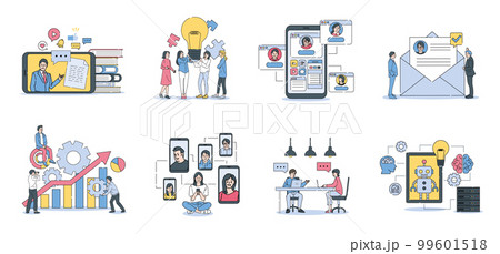 人物 ビジネスおしゃれイラスト素材 99601518