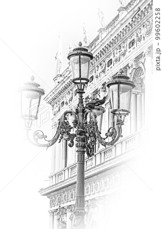 Lantern on St Marks square Venice 99602258