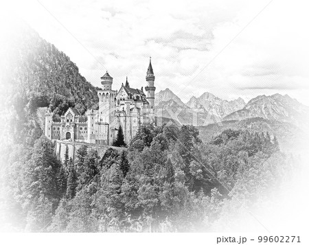 Famous Neuschwanstein Castle in Bavaria Germany 99602271