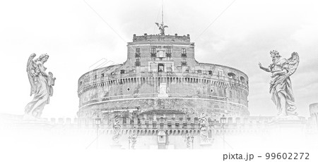The famous Angels Castle in Rome - Castel Sant Angelo The famous Angels Castle in Rome - Castel Sant Angelo 99602272