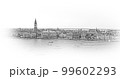 Wide angle aerial view over the the skyline of Venice 99602293