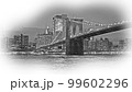 Beautiful Brooklyn Bridge New York at night 99602296