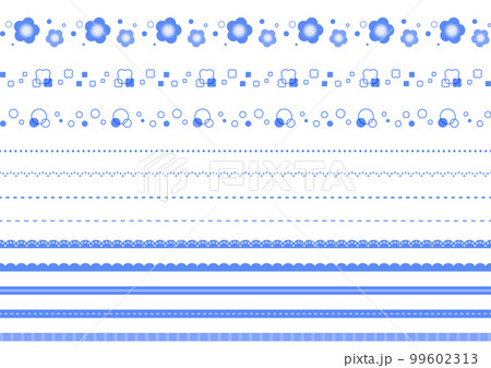 はなやか装飾ラインセット-青- 99602313
