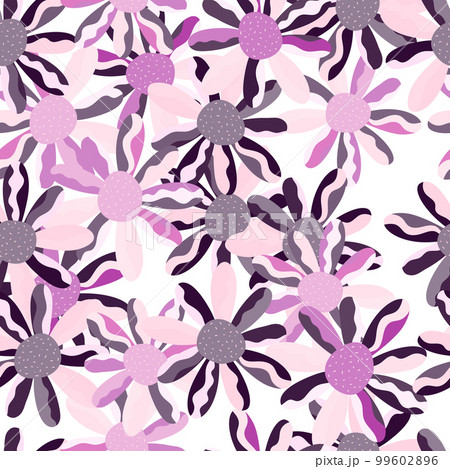 Seamless pattern with decorative flowers. Floral vector background. Seamless pattern with decorative flowers. Floral vector background. 99602896