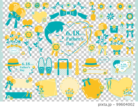 【2023年】父の日のおしゃれなイラストセット　シンプル　2色 99604002