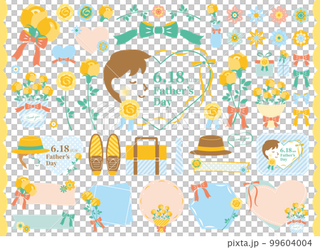 【2023年】父の日のおしゃれなイラストセット　シンプル 99604004