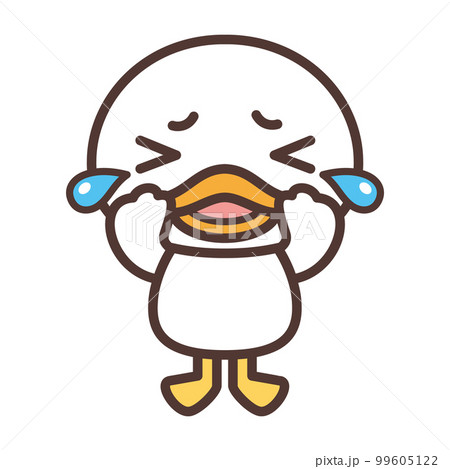 泣いているかわいい白いアヒルのキャラクター 99605122