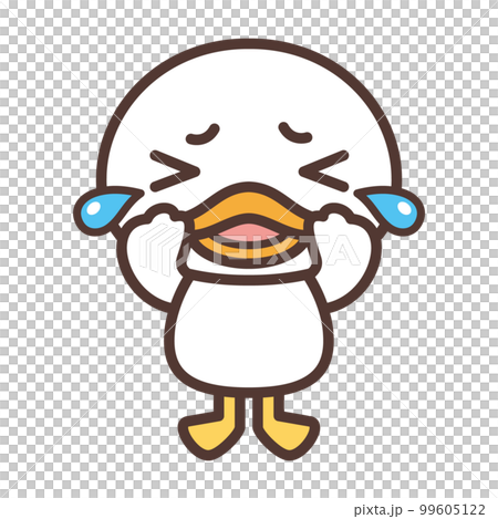 泣いているかわいい白いアヒルのキャラクター 99605122