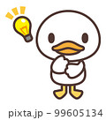 閃くかわいい白いアヒルのキャラクター 99605134