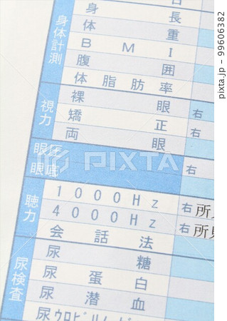 健康診断結果 99606382