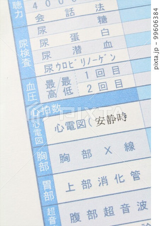 健康診断結果 99606384